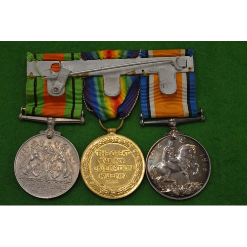 1000 - World War One trio presented to 8893 Private F V Thurgood 9th London Rifles.