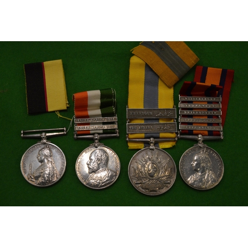 1003 - A good group of four Military medals awarded to J Farquarson Sea Forth Highlanders, Victorian period... 