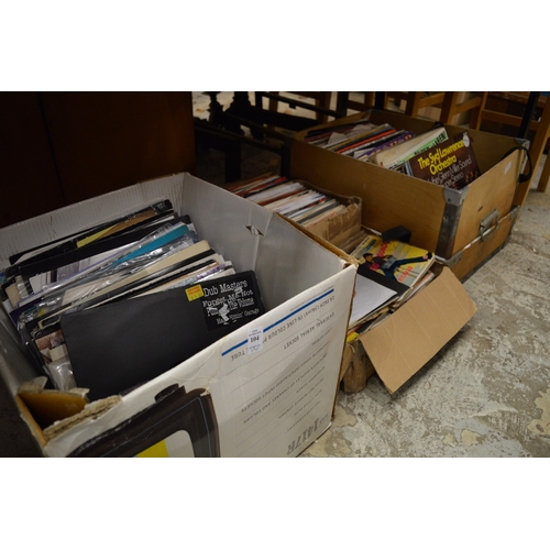 104 - A large quantity of single and LP records.