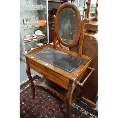 248 - A 19th century mahogany combination washstand/writing table.
