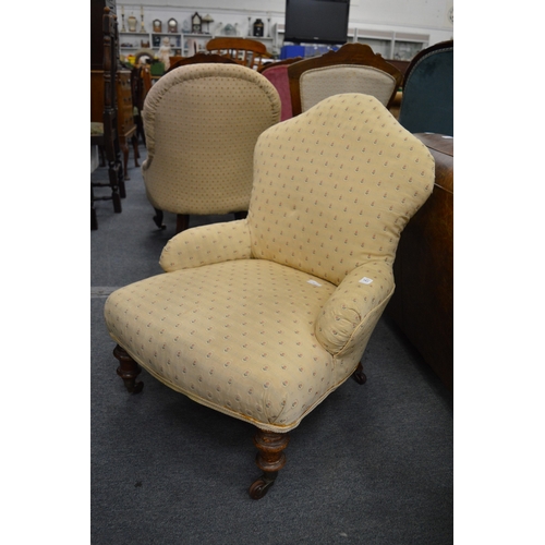 282 - A Victorian upholstered nursing chair.