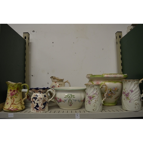 32 - Decorative jugs and jardinieres etc.