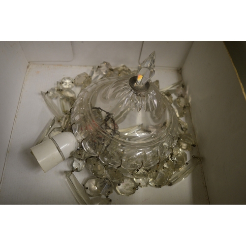 49 - Cut glass light fitting.