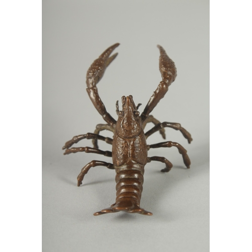 116 - A JAPANESE BRONZE OKIMONO OF A CAMBARIDAE.