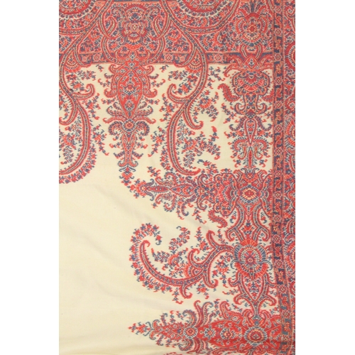 257 - A 19TH CENTURY INDIAN KASHMIRI SHAWL.