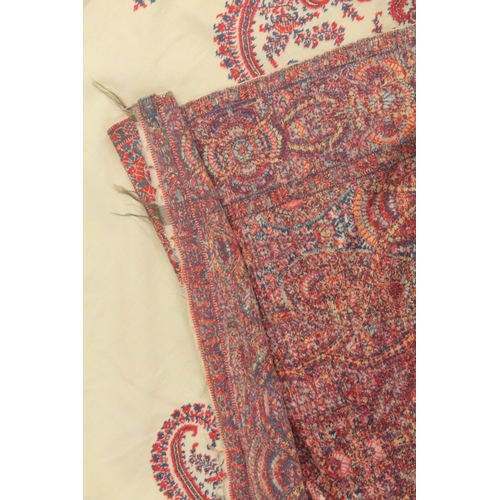 257 - A 19TH CENTURY INDIAN KASHMIRI SHAWL.