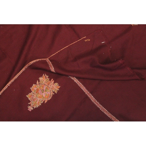 271 - A FINE INDIAN EMBROIDERED DRESS, possibly Kashmiri, together with another embroidered textile, (2).