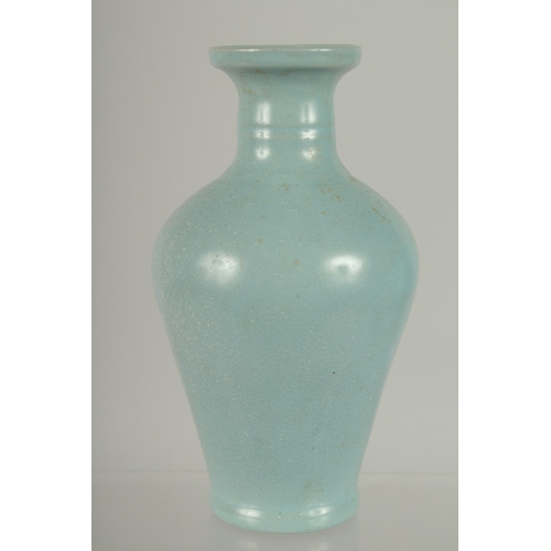 87 - A CHINESE RU WARE VASE, 15.5cm high.