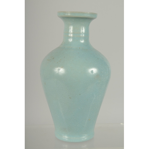 87 - A CHINESE RU WARE VASE, 15.5cm high.