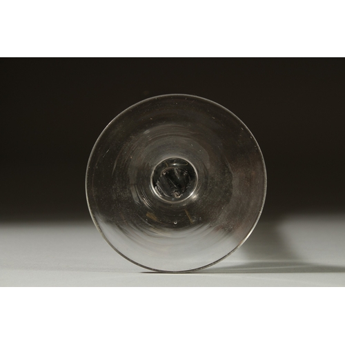 1036 - A LARGE PLAIN GEORGIAN GLASS with tapering bowl. 7.25ins high.