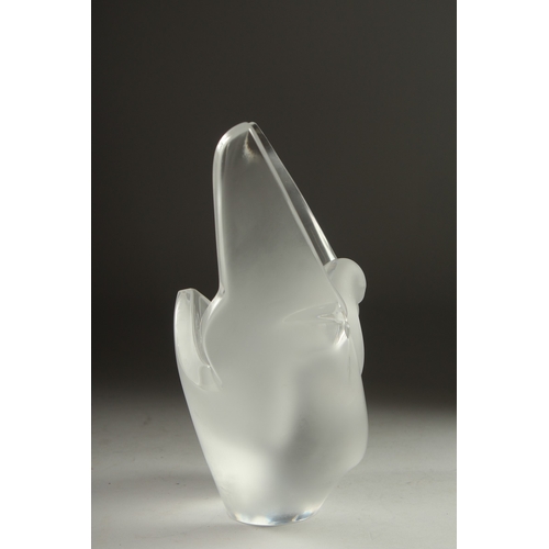 1063 - A LALIQUE FROSTED GLASS VASE 