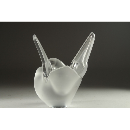 1063 - A LALIQUE FROSTED GLASS VASE 