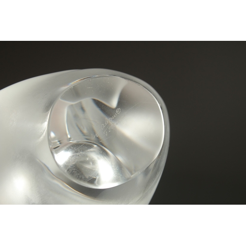 1063 - A LALIQUE FROSTED GLASS VASE 