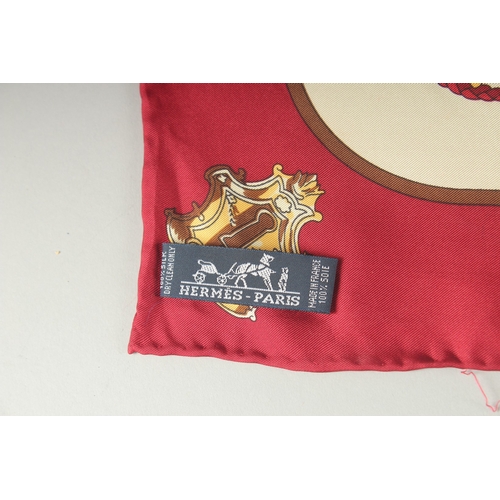 1389 - A HERMES SILK SCARF ''KEYS''. 34ins x 34ins in a Hermes box.