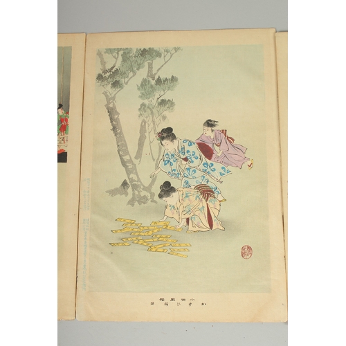 13 - SHUNTEI MIYAGAWA (1873-1914): FROM THE SERIES OF DAILY LIFE OF CHILDREN; 1896, three original Japane... 