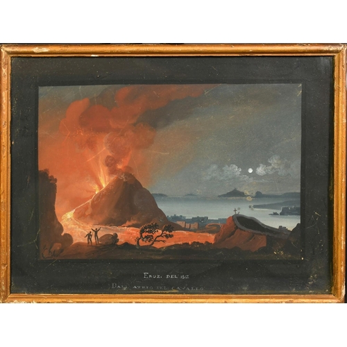104 - Early 19th Century Italian School, 'Eruz Del 1812', gouache, inscribed, 8.5