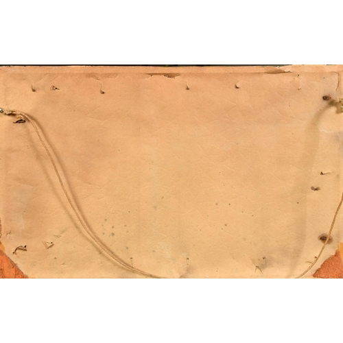 105 - M. Gianni, Early 20th Century, an Italian lake scene with figures in a boat, gouache, signed, 5.75