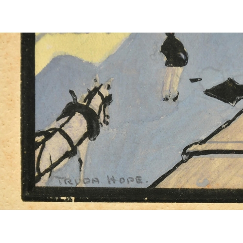 109 - Truda Hope (20th Century), 'Newman Street' gouache, signed and inscribed, 9