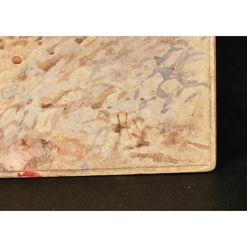 77 - Harold Swanwick (1866-1929), a young female figure holding a white bird outside a country cottage wi... 