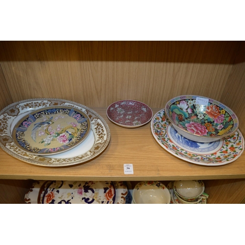 36 - Chinese porcelain dishes and plates.