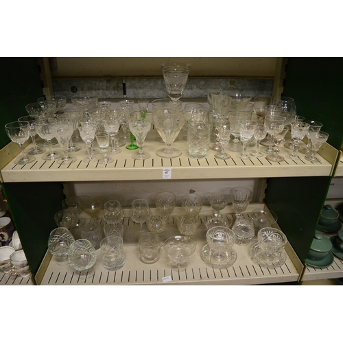 47 - Cut glass drinking glasses.