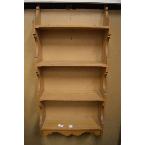 73 - Pine shelves.