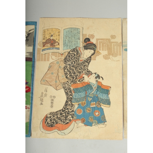 108 - TOYOKUNI III UTAGAWA (1786-1865), EIZAN KIKUKAWA (1787-1867) & YOSHIIKU UTAGAWA (1833-1904): BEAUTIE... 