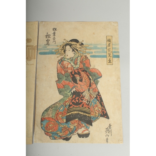 108 - TOYOKUNI III UTAGAWA (1786-1865), EIZAN KIKUKAWA (1787-1867) & YOSHIIKU UTAGAWA (1833-1904): BEAUTIE... 