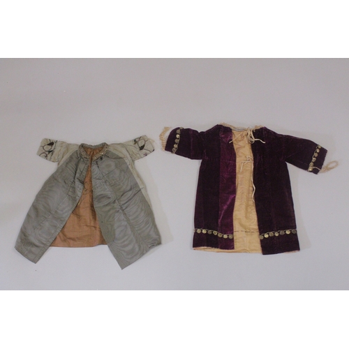 137 - A 17TH-18TH CENTURY METAL THREADED CHILD'S CEREMONIAL ROBE.