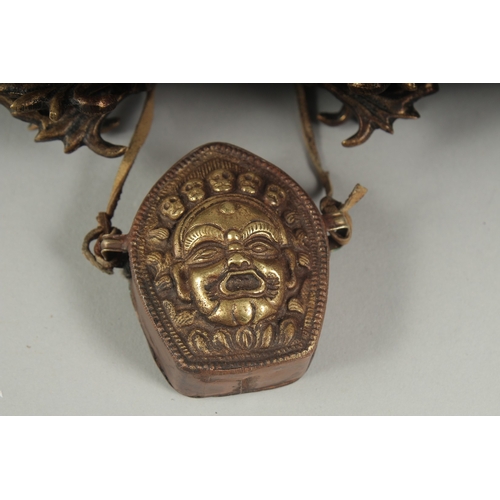 85 - A TIBETAN BUDDHISTIC VAJRA AND GAU BOX AMULET, (2).