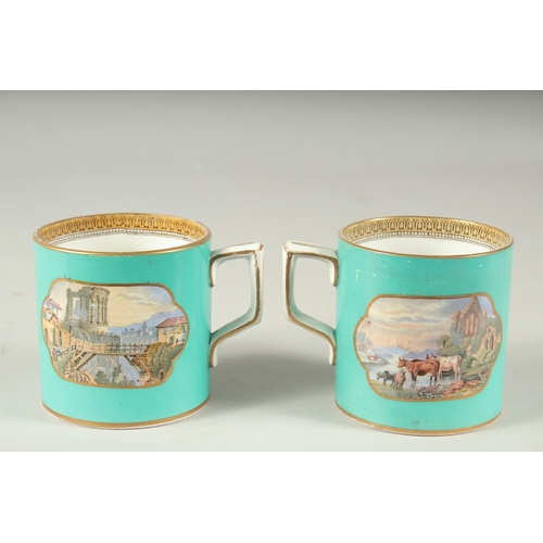 1068 - A PAIR OF PRATT WARE MUGS