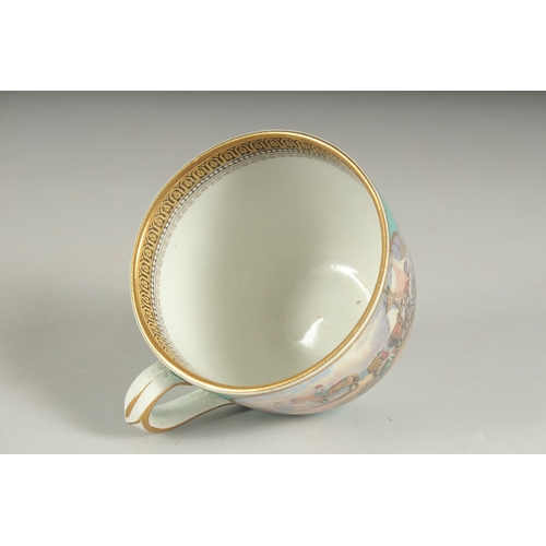 1069 - A PRATT WARE CUP AND SAUCER.