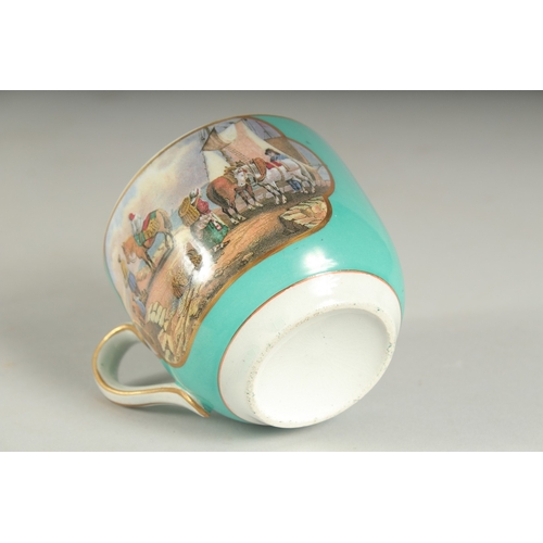 1069 - A PRATT WARE CUP AND SAUCER.