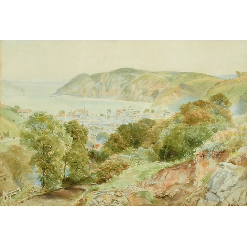 1802 - Ebenezer Wake Cook (1843-1926) British, A view of Lynton with a coastal landscape beyond, watercolou... 