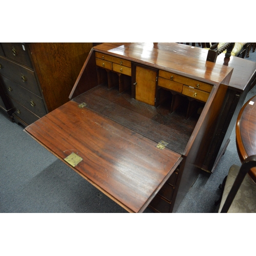 234 - A George III design mahogany bureau.