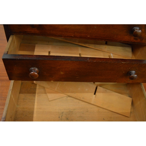 248 - A mahogany table top collectors chest.