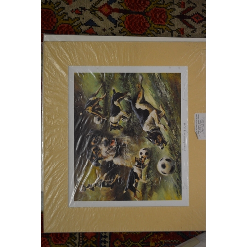 400 - A group of six unframed prints depicting various terriers.