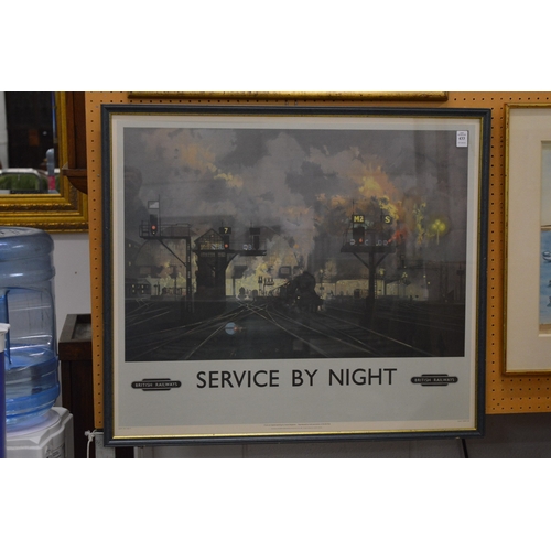 433 - Service by Night, a reproduction British Railways poster.