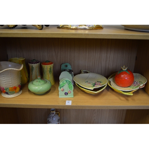 46 - A collection of Carlton ware, jugs, dishes, toast racks etc.