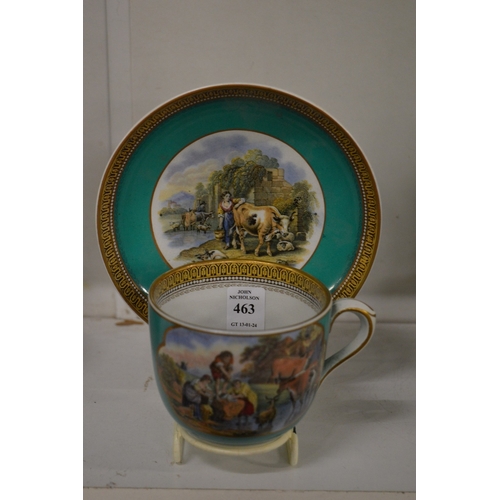 463 - A Pratt ware cup and saucer.