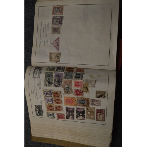 829 - A box of assorted stamp albums and loose stamps.