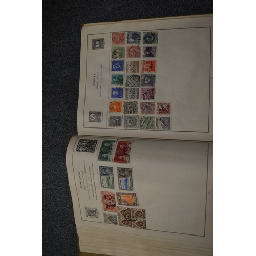 829 - A box of assorted stamp albums and loose stamps.