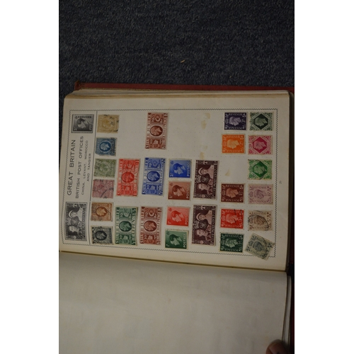 829 - A box of assorted stamp albums and loose stamps.