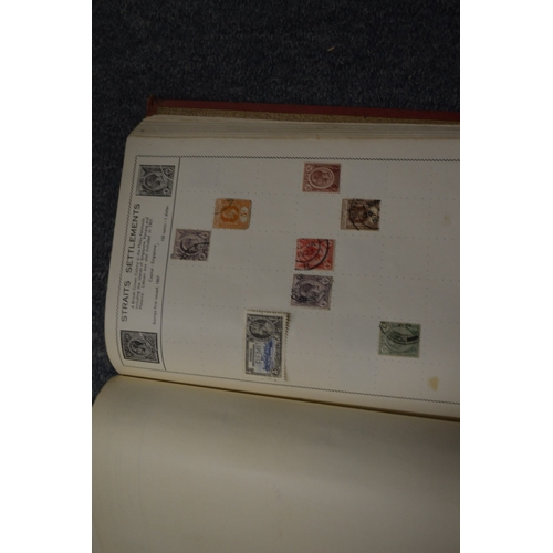 829 - A box of assorted stamp albums and loose stamps.