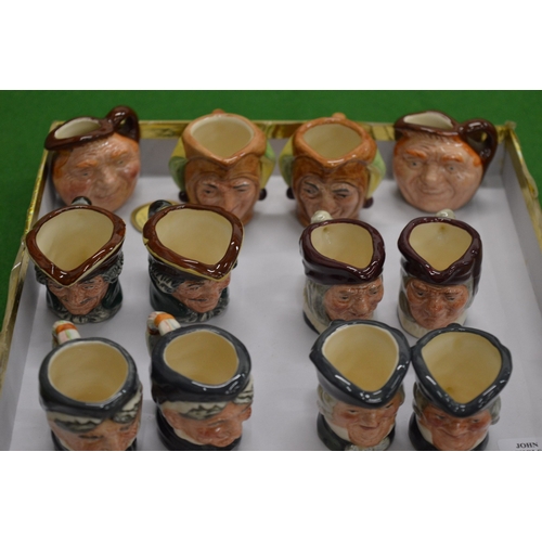 872 - A collection of Royal Doulton miniature toby jugs.