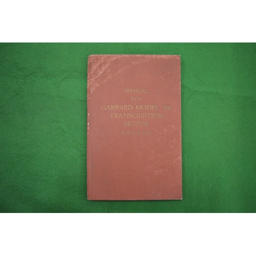 901 - A Garrard model 301 transcription motor instruction book with original envelope.