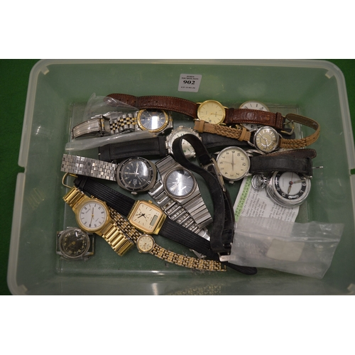 902 - A quantity of wrist watches.