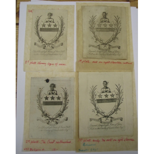 1 - EX-LIBRIS BOOKPLATES, a substantial unsorted collection, 18th - 20th c; mostly armorials but a few C... 