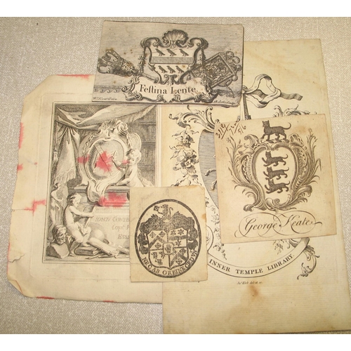 1 - EX-LIBRIS BOOKPLATES, a substantial unsorted collection, 18th - 20th c; mostly armorials but a few C... 