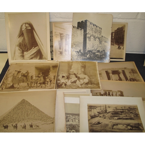 105 - MIDDLE EAST: group of 33 large photographs of the Palestine & Egypt, mainly albumen, 19th c.